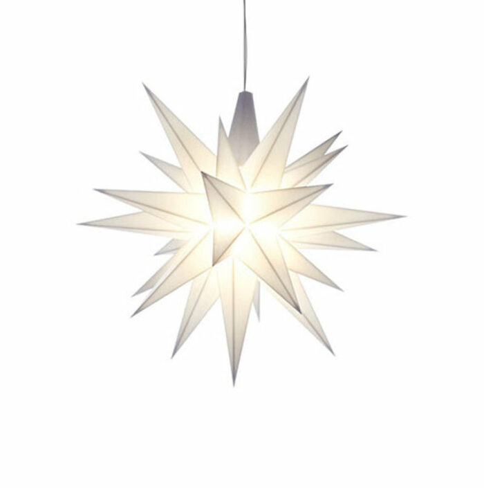 HERRNHUT Star :  Plastic, for Indoors ø ca. 8 cm, White